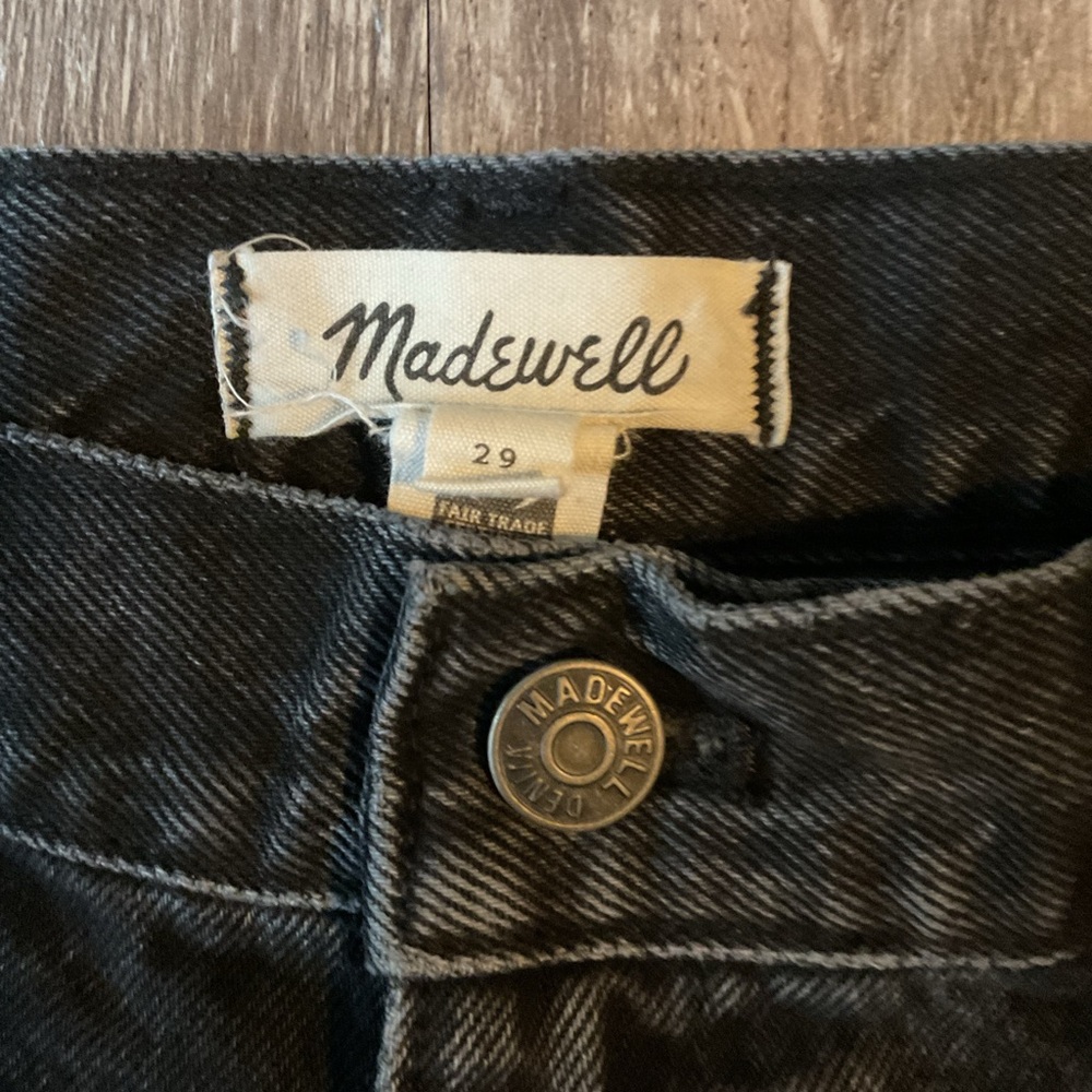 Madewell Womens Size 29 Denim Mid-Rise Maxi Skirt in Lunar Wash Black - Picture 4 of 5